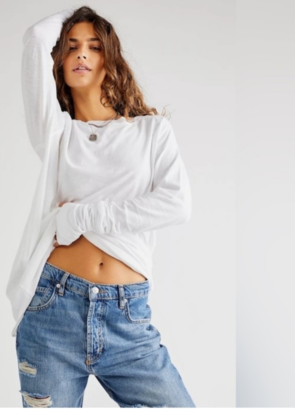 We The Free Arden  Tee With Thumbholes( set of 4) - White .Size S - Picture 2 of 15